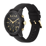Armani Exchange Outerbanks Chronograph Black Dial Black Steel Strap Watch For Men - AX7105 Authentic Buy Shop Now