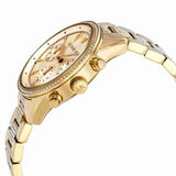Michael Kors Ritz Chronograph Gold Dial Gold Steel Strap Watch For Women - MK6484 Authentic Buy Shop Now