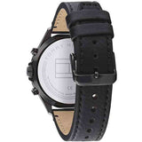Tommy Hilfiger West Chronograph Black Dial Black Leather Strap Watch For Men - 1791711 Authentic Buy Shop Now
