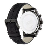 Hugo Boss Blackout Chronograph Black Dial Black Leather Strap Watch For Men - HB1512567 Authentic Buy Shop Now