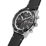 Hugo Boss Chronograph Black Dial Black Leather Strap Watch for Men - 1513864 Authentic Buy Shop Now