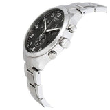 Tissot T Classic Chrono XL Black Dial Silver Steel Strap Watch For Men - T116.617.11.057.01 Authentic Buy Shop Now