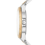 Michael Kors Lennox Three Hand Silver Dial Two Tone Steel Strap Watch For Women - MK7338 Authentic Buy Shop Now