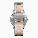 Fossil Neutra Automatic Skeleton White Dial Two Tone Steel Strap Watch for Men - ME3196 Authentic Buy Shop Now