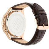 Tommy Hilfiger Luke Quartz White Dial Brown Leather Strap Watch for Men - 1791118 Authentic Buy Shop Now