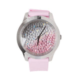Guess Crush Crystals Silver Dial Pink Rubber Strap Watch for Women - W1223L1 Authentic Buy Shop Now