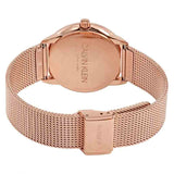Calvin Klein Minimal Black Dial Rose Gold Mesh Bracelet Watch for Men - K3M22621 Authentic Buy Shop Now