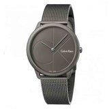 Calvin Klein Minimal Grey Dial Grey Mesh Bracelet Watch for Men - K3M517P4 Authentic Buy Shop Now