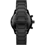 Emporio Armani Mario Chronograph Green Dial Black Steel Strap Watch For Men - AR11472 Authentic Buy Shop Now