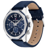 Tommy Hilfiger Lars Chronograph Blue Dial Blue Leather Strap Watch For Men - 1792063 Authentic Buy Shop Now