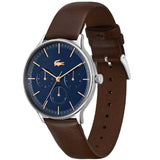 Lacoste Club Blue Dial Brown Leather Strap Watch for Men - 2011227 Authentic Buy Shop Now