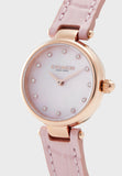 Coach Hayley Mother of Pearl Pink Dial Pink Leather Strap Watch for Women - 14503537 Authentic Buy Shop Now