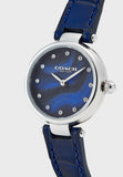 Coach Park Navy Blue Dial Navy Blue Leather Strap Watch for Women - 14503535 Authentic Buy Shop Now