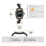 Michael Kors Lennox Analogue Black Dial Two Tone Steel Strap Watch for Women - MK7502 Authentic Buy Shop Now