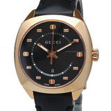 Gucci GG2570 Quartz Black Dial Black Leather Strap Watch For Women - YA142407 Authentic Buy Shop Now