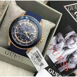 Guess Maverick Blue Dial Blue Rubber Strap Watch for Men - W0485G1 Authentic Buy Shop Now