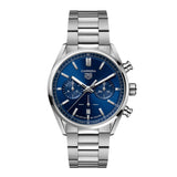 Tag Heuer Carrera Chronograph Blue Dial Silver Steel Strap Watch for Men - CBN2011.BA0642 Authentic Buy Shop Now