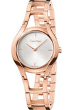 Calvin Klein Class White Dial Rose Gold Steel Strap Watch for Women - K6R23626 Authentic Buy Shop Now