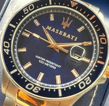Maserati SFIDA Quartz Blue Dial Stainless Steel 44mm Watch For Men - R8853140003 Authentic Buy Shop Now