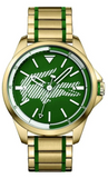 Lacoste Capbreton Green Dial Two Tone Steel Strap Watch for Men- 2010962 Authentic Buy Shop Now