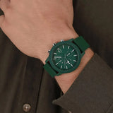 Lacoste 12.12 Chronograph Green Dial Green Silicone Strap Watch for Men - 2010973 Authentic Buy Shop Now