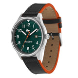 Lacoste Continental Green Dial Black Leather Strap Watch for Men - 2011019 Authentic Buy Shop Now