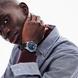 Lacoste Madrid Blue Dial Black Leather Strap Watch for Men - 2011034 Authentic Buy Shop Now
