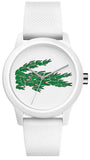 Lacoste 12.12 White Dial White Silicone Strap Watch for Men - 2011039 Authentic Buy Shop Now