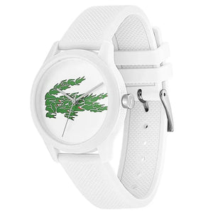 Lacoste 12.12 White Dial White Silicone Strap Watch for Men - 2011039 Authentic Buy Shop Now