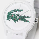 Lacoste 12.12 White Dial White Silicone Strap Watch for Men - 2011039 Authentic Buy Shop Now