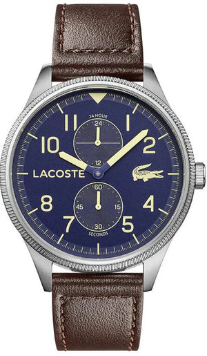 Lacoste Continental Blue Dial Brown Leather Strap Watch for Men - 2011040 Authentic Buy Shop Now