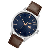 Lacoste Vienna Blue Dial Brown Leather Strap Watch for Men - 2011046 Authentic Buy Shop Now