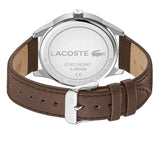 Lacoste Vienna Blue Dial Brown Leather Strap Watch for Men - 2011046 Authentic Buy Shop Now