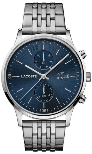 Lacoste Madrid Blue Dial Silver Steel Strap Watch for Men - 2011067 Authentic Buy Shop Now