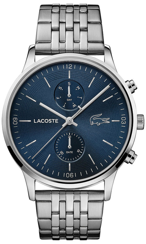 Lacoste Madrid Blue Dial Silver Steel Strap Watch for Men - 2011067 Authentic Buy Shop Now