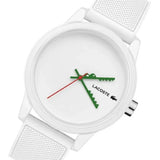 Lacoste 12.12 White Dial White Silicone Strap Watch for Men - 2011069 Authentic Buy Shop Now
