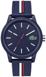 Lacoste 12.12 Blue Dial Two Tone Silicon Strap Watch for Men - 2011070 Authentic Buy Shop Now