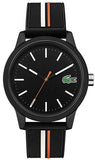Lacoste 12.12 Black Dial Black Silicon Strap Watch for Men - 2011071 Authentic Buy Shop Now
