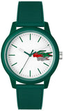 Lacoste 12.12 White Dial Green Silicon Strap Watch for Men - 2011135 Authentic Buy Shop Now