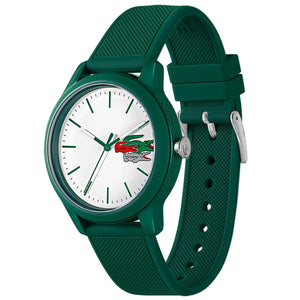 Lacoste 12.12 White Dial Green Silicon Strap Watch for Men - 2011135 Authentic Buy Shop Now