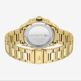 Lacoste Tiebreaker Chronograph Blue Dial Gold Steel Strap Watch for Men - 2011151 Authentic Buy Shop Now