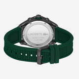 Lacoste Tiebreaker Chronograph Black Dial Green Silicon Strap Watch for Men - 2011153 Authentic Buy Shop Now