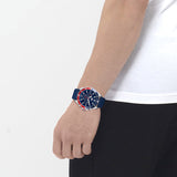Lacoste Tiebreaker Chronograph Blue Dial Blue Silicon Strap Watch for Men - 2011154 Authentic Buy Shop Now