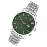 Lacoste Replay Green Dial Silver Steel Strap Watch for Men - 2011178 Authentic Buy Shop Now