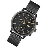 Lacoste Replay Black Dial Black Steel Strap Watch for Men - 2011194 Authentic Buy Shop Now