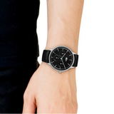 Lacoste Club Multidial Black Dial Black Leather Strap Watch for Men - 2011226 Authentic Buy Shop Now