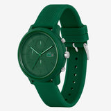 Lacoste 12.12 Chronograph Green Dial Green Silicon Strap Watch for Men - 2011245 Authentic Buy Shop Now