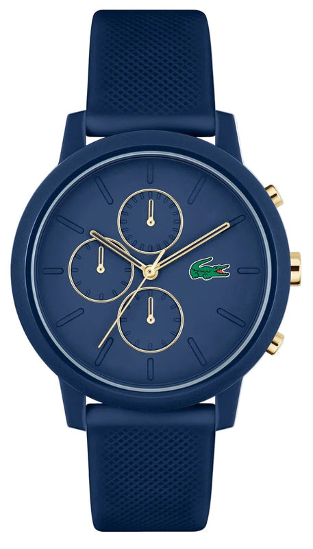 Lacoste 12.12 Blue Dial Blue Silicon Strap Watch for Men - 2011248 Authentic Buy Shop Now