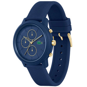 Lacoste 12.12 Blue Dial Blue Silicon Strap Watch for Men - 2011248 Authentic Buy Shop Now