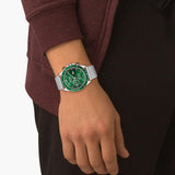 Lacoste Neoheritage Chronograph Green Dial Silver Steel Strap Watch for Men - 2011255 Authentic Buy Shop Now